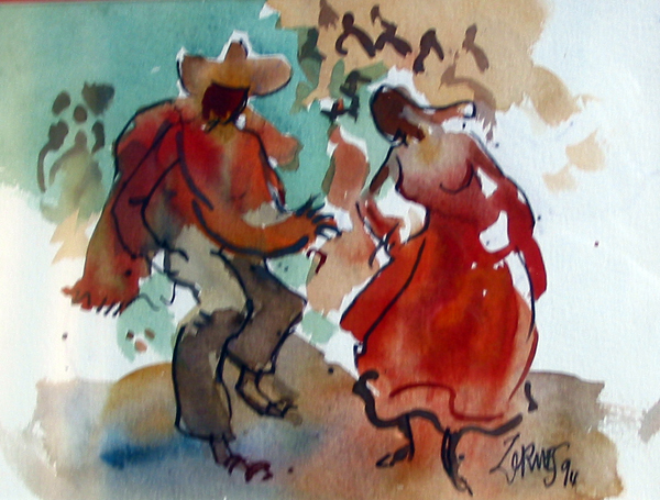 Mexican Dancer by Milford Zornes N.A. Mexican Dancer by Milford Zornes N.A.