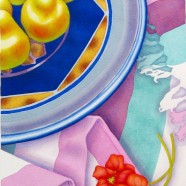 “Pears on Fassbinder Platter – 4″ by Phoebe Fuller-Graham