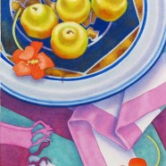 “Pears on Fassbinder Platter – 2″ by Phoebe Fuller-Graham